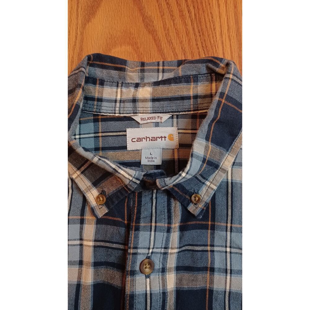 Carhartt Relaxed Fit Longsleeve Button Down Shirt sz:LARGE  EXCELLENT CONDITION - Picture 2 of 4